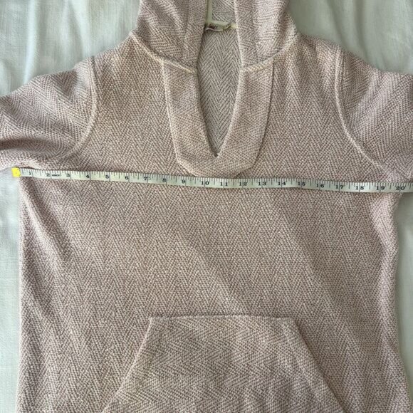 Faherty Women’s Seabrook French Terry Hoodie Textured Light‎ Pink Sz Small - Picture 9 of 12